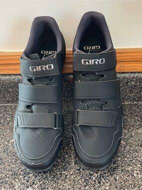 Giro Carbide R Men's US Size 13 Black Cycling Shoes with Hook-and-Loop Straps
